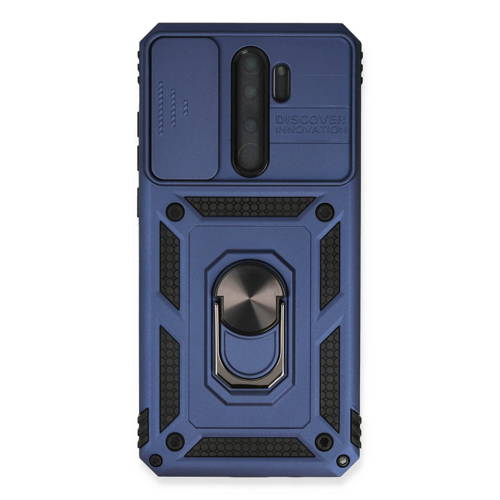 Redmi Note 8 Pro Kılıf Pars Lens Yüzüklü Silikon - Lacivert