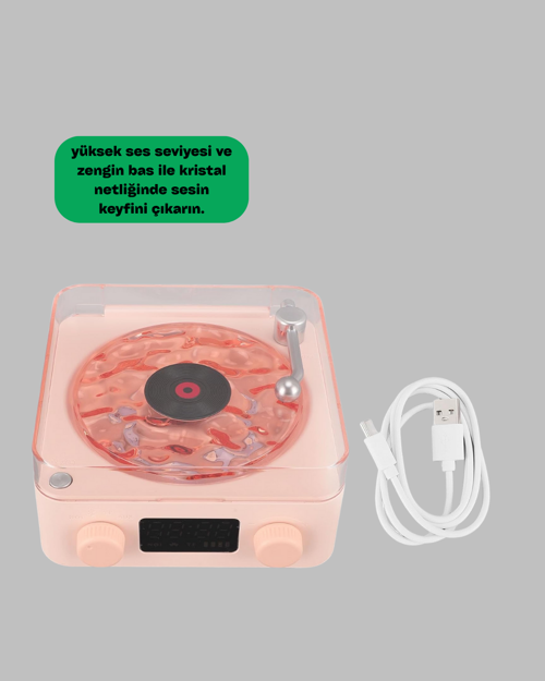 tekno Retro Kristal Netliğinde Ses – Gece Işıklı Retro Bluetooth Hoparlör Yeni Nesil 2026