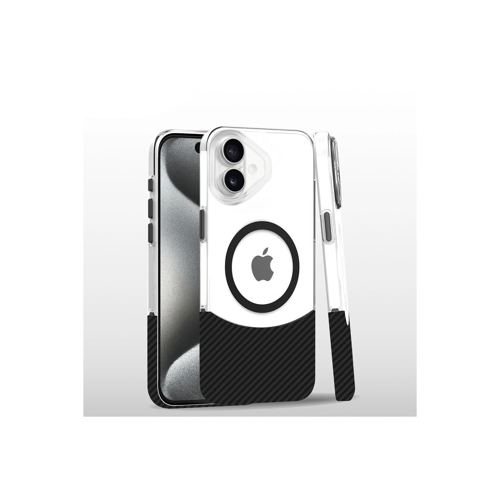 İphone 16 Carbon Puzzle Magsafe Kapak - Siyah-2