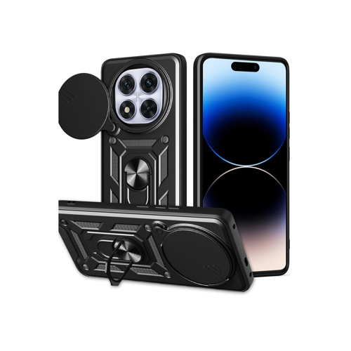 Redmi Note 14 Pro Plus Kılıf Pars Lens Yüzüklü Silikon - Siyah