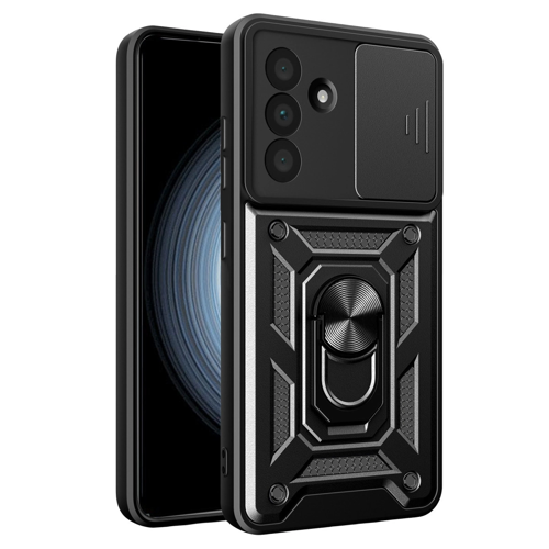 Galaxy A37 5G Pars Lens Yüzüklü Silikon - Siyah
