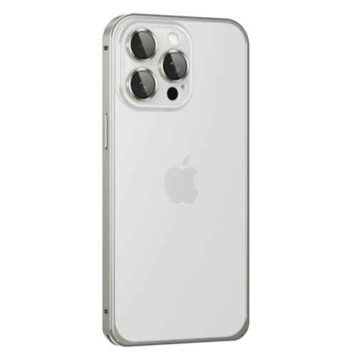 İphone 15 Pro Metal Bumper Mat Kapak - Gri