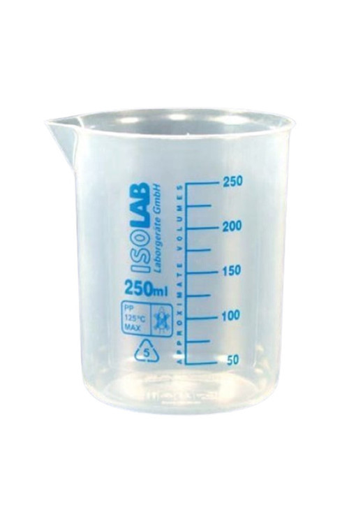 026.03.901 Beher - P.P - Kısa Form - Mavi Skala - 1000 Ml (1 Adet)