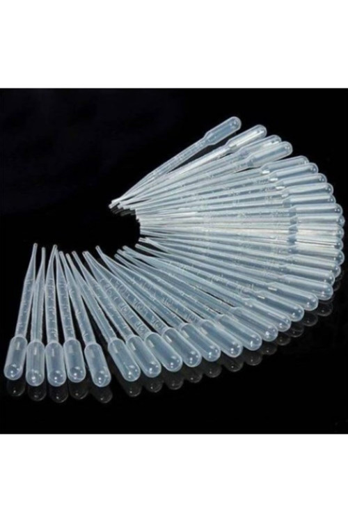 5 Adet 3 Ml Taksimatlı Pastör Pipeti Likit Pipeti