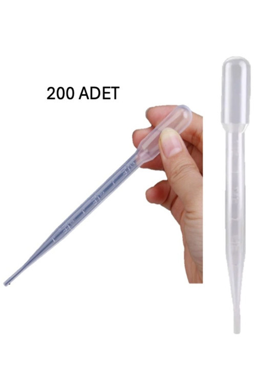 Pastör Pipet Plastik Damlalık Pipet 3 Ml 200 Adet / Pakette
