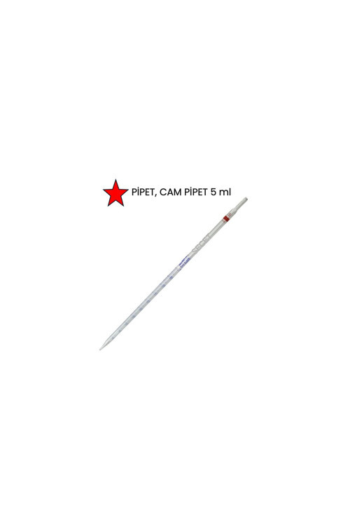 Pipet, 5Ml Dereceli Pipet, 5 Ml Pipet Cam Dereceli Pipet