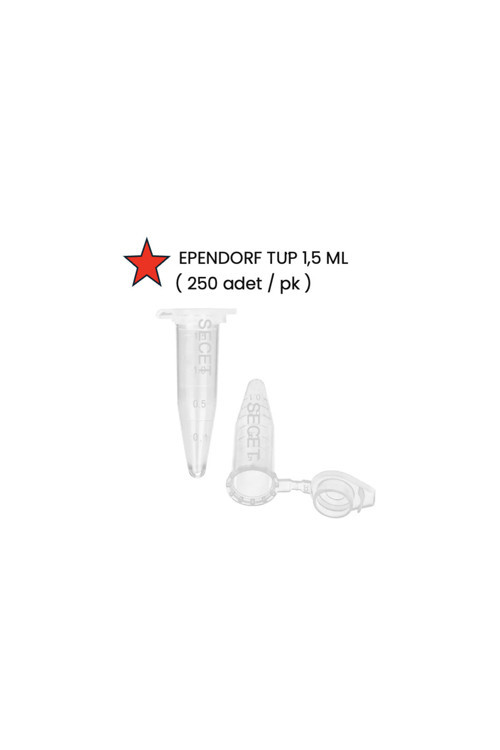 Ependorf Tüp 1,5 Ml, Non Steril ( 250 Adet / Pk )