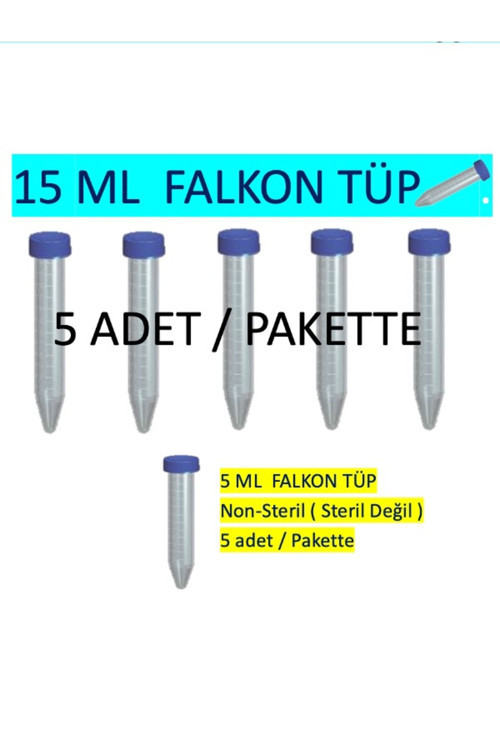 Falkon Tüp 15 Ml - Nonsteril ( 5 Adet/Pk )
