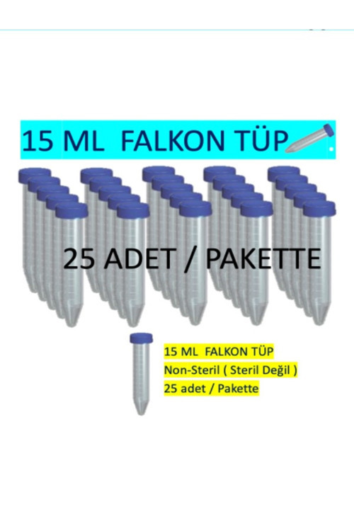 Falkon Tüp 15 Ml - Nonsteril ( 25 Adet/Pk )