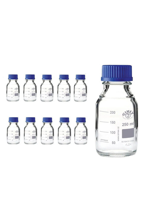 Cam Otoklav Şişe 500 Ml - Vida Kapaklı Boş Şişe - Otaklavlanabilir - 10 Adet Toptan Set