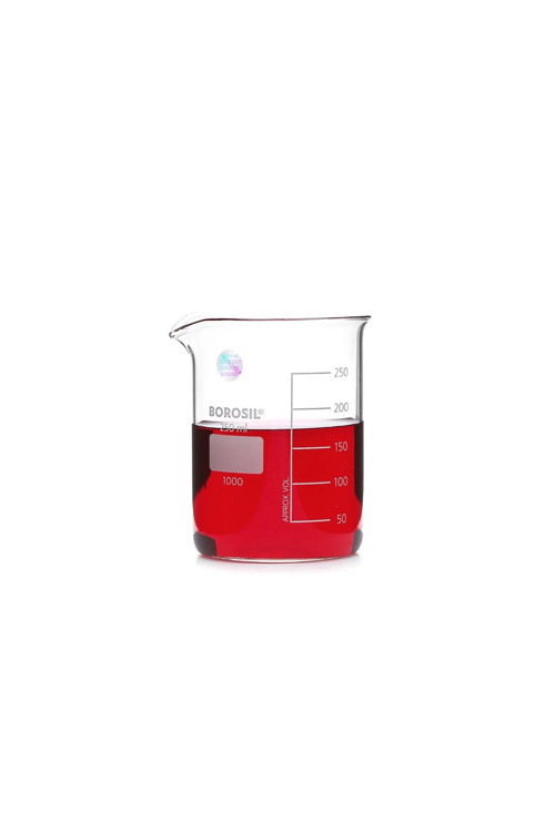 Zurıhlab Cam Beher 250 Ml - Kısa Form Isıya Dayanıklı Beaker - Isıya Dayanıklı