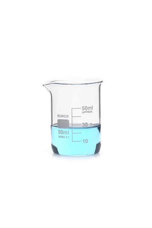 Zurıhlab Cam Beher 50 Ml - Kısa Form Isıya Dayanıklı Beaker