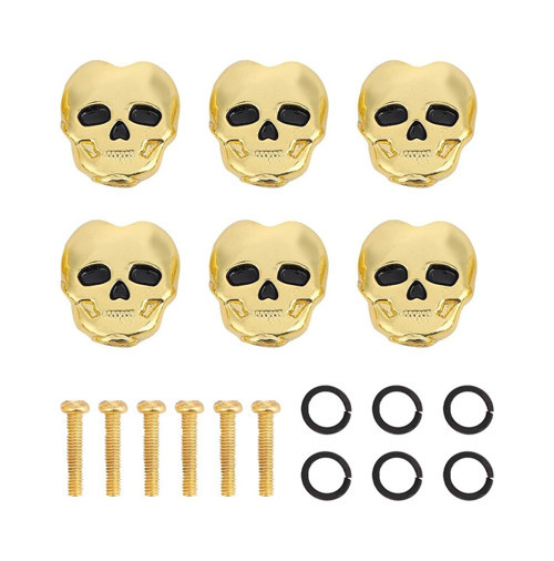 Altın Gold Kuru Kafa Gitar Akort Burgusu Kulakçık Başlığı (6'lı Set)