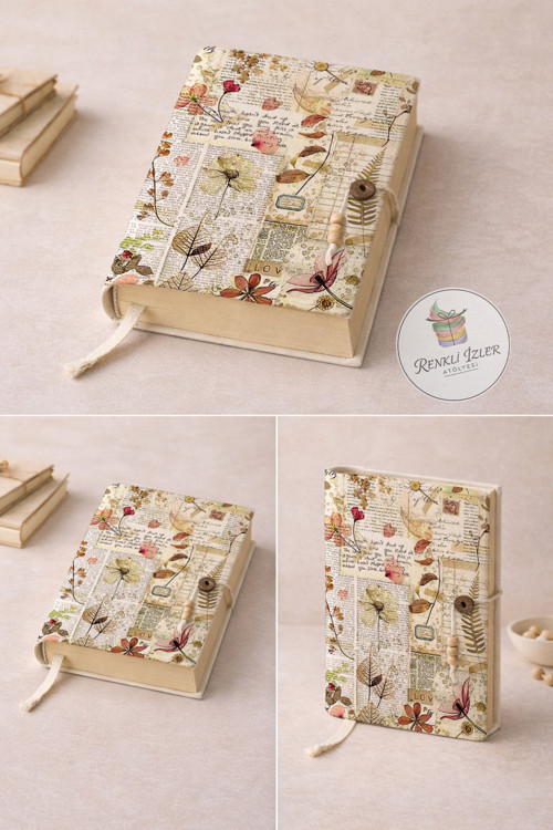 Floral Book Sleeve, Embroidered Look Cover, Cottagecore Reader Pouch (A5 Books)