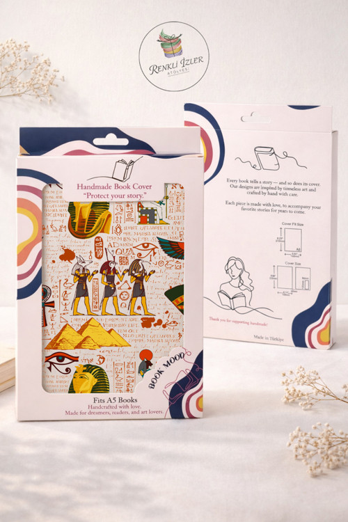 Renkli İzler Atölyesi Vintage Retro & Aesthetic Series Desenli Kitap Kılıfı | A5 Kitap Koruyucu 3