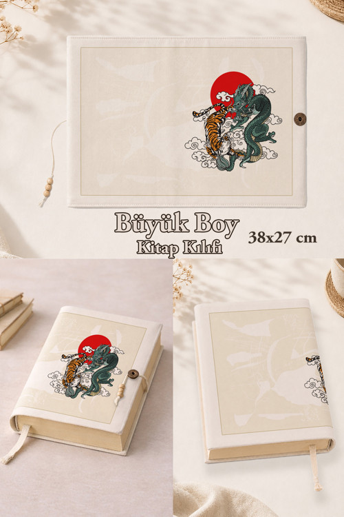 Sakura Collection | 38X27 Cm Büyük Boy Kitap Kılıfı | Rahle Boy Uyumlu