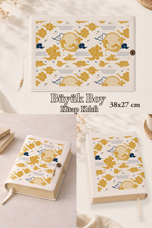 Sakura Collection | 38X27 Cm Büyük Boy Kitap Kılıfı | Rahle Boy Uyumlu
