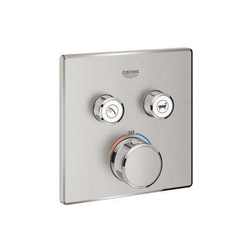 Grohtherm Smartcontrol Çift Valfli Akış Kontrollü, Ankastre Termostatik Duş Bataryası - 29124DC0