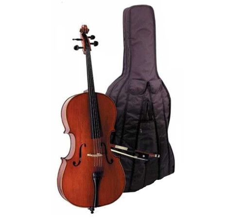 VALENCIA CE160F12 CELLO 1/2 SCALE +KILIF+YAY, KARARTILMIŞ AKÇAAĞAÇ B