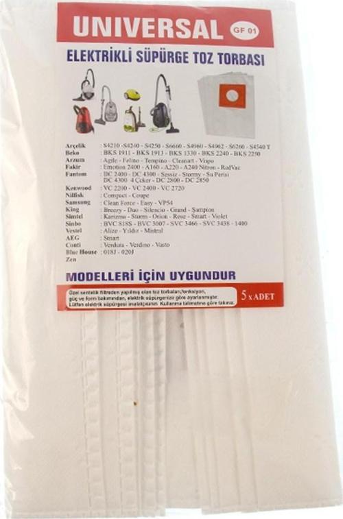 Vestel T40G Süpürge Toz Torbası 5li