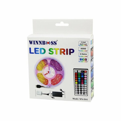 RGB 3ÇİP KUMANDALI ŞERİT LED 5MT (5545)
