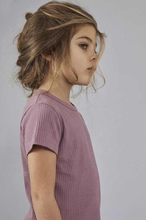 Basic Fitilli T-Shırt 1-5 Yaş Leylak