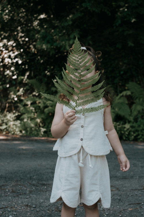 Askılı Önden Düğmeli Crop Takım