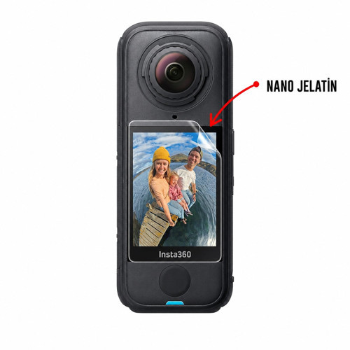 Insta360 X4 Air Aksiyon Kamera Uyumlu 2 Adet Şeffaf Ekran koruyucu Nano Jelatin