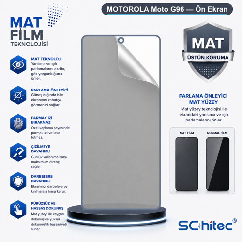 MOTOROLA Moto G96 Uyumlu Ön Yüzey Mat Hidrojel Ekran Koruyucu