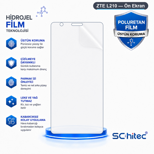 ZTE L210 Uyumlu Ön Yüzey Nano Şeffaf Hidrojel Ekran Koruyucu