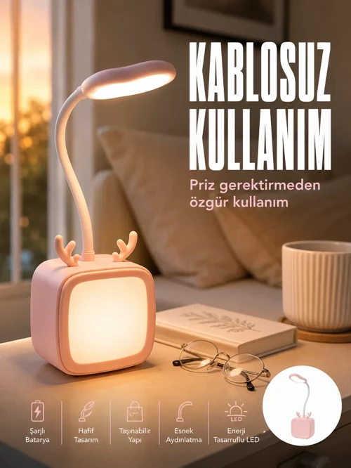 Ayarlanabilir Led Masa Lambası Şarjlı Aydınlatma