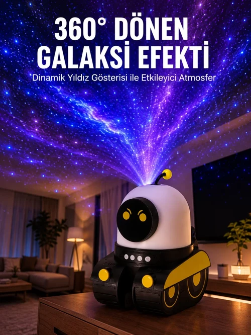 Taşınabilir Lityum Bataryalı Led Gece Lambası Projektör Yeni Nesil