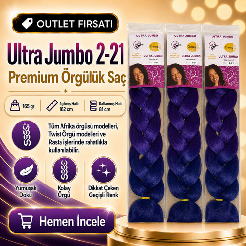 3 Paket / Afrika Örgüsü Ve Rasta İçin Sentetik Ombreli 2/21