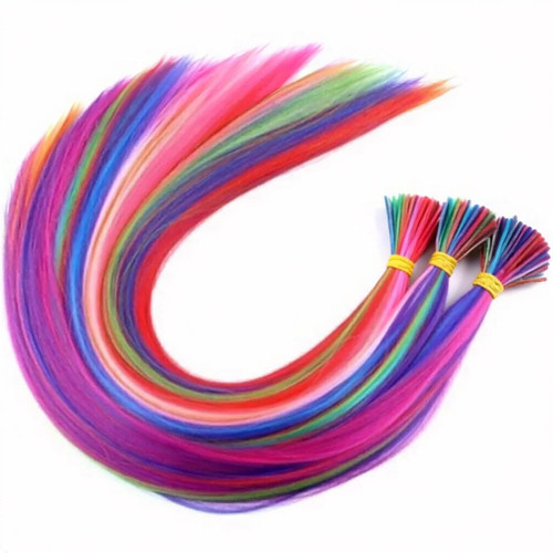 20 Adet Karışık Renkli Fiber Sentetik Kaynaklık 60cm + Misina Takım Aparatı ve Boncuğu