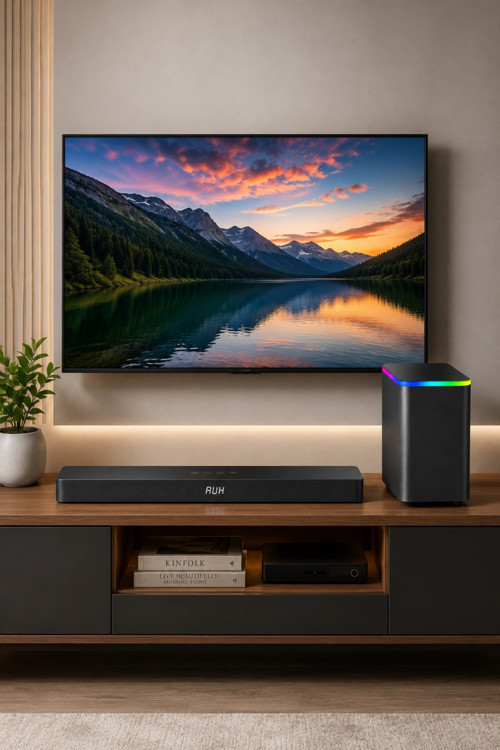Hepu HP-TV06 180W 2.1 Ch Kablosuz Subwoofer Soundbar Ev Sinema Sistemi - Bluetooth, HDMI ARC, Optik