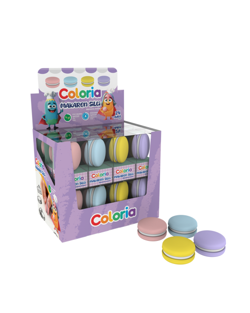 Silgi Coloria Macaron 3D (24 Lü Paket) Art.1425
