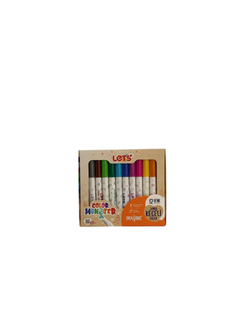 Keçeli Kalem 12 Renk Jumbo L05010
