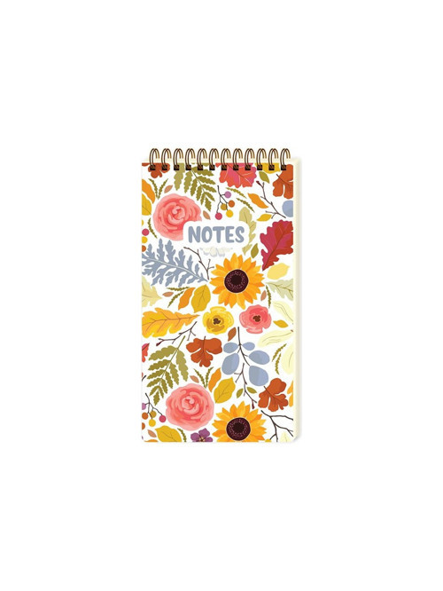8.5 X 16Cm Karton Kapak Spiralli Not Defteri Sunflower 493072-99 (Karışık Renk, 1 Adet)