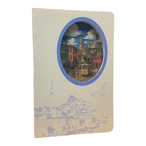 3D İstanbul Temalı Defter (Karışık Renk, 1 Adet)