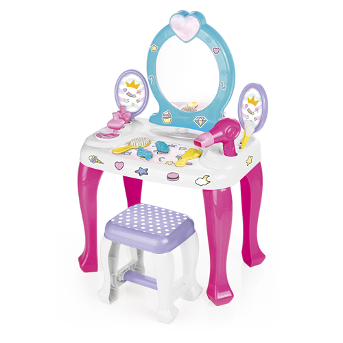 Oyuncak Unicorn Makyaj Masası ve Tabure Seti 2568