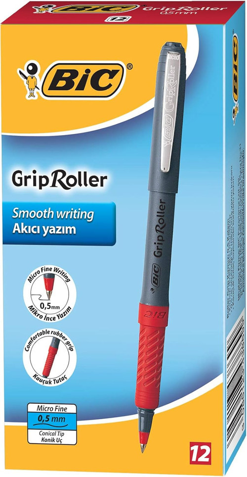 Roller Kalem Grip 0.5 Mm Kırmızı 939344 (12 Li Paket)