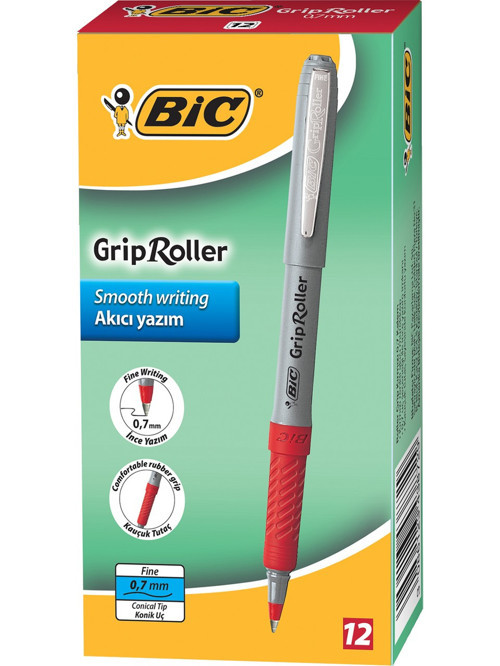 Roller Kalem Grip 0.7 Mm Kırmızı 939347 (12 Li Paket)