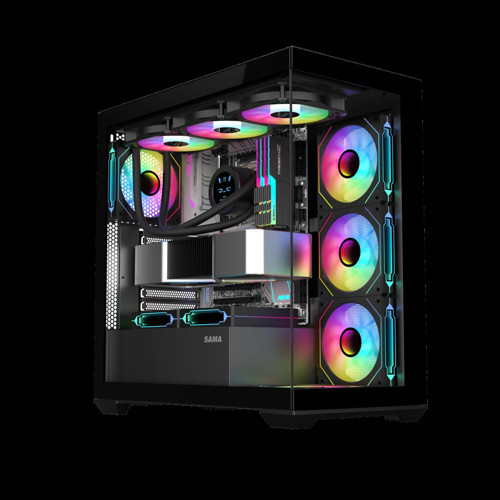 Sv01bk Black, B750bk 750w, 80+ Bronze, Pcıe 5.1, Atx3.1, Tempered Glass Panel, Panoramic Tasarı