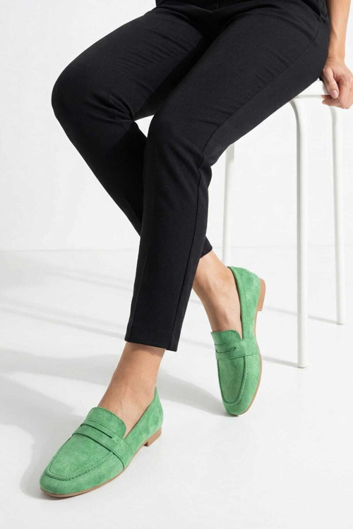 Dobi Yeşil Süet Loafer