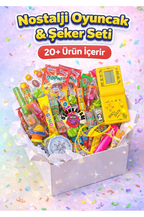 Nostalji Oyuncak Ve Nostalji Tatlar 20+ Parça Eğlence Paketi Tetrisli Oyuncak Seti