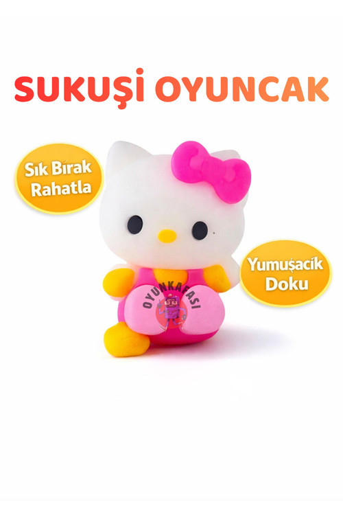Sukuşi Oyuncak Hello Kitty | Squishy Stres Oyuncağı Yumuşak Sıkılabilir Mini Oyuncak