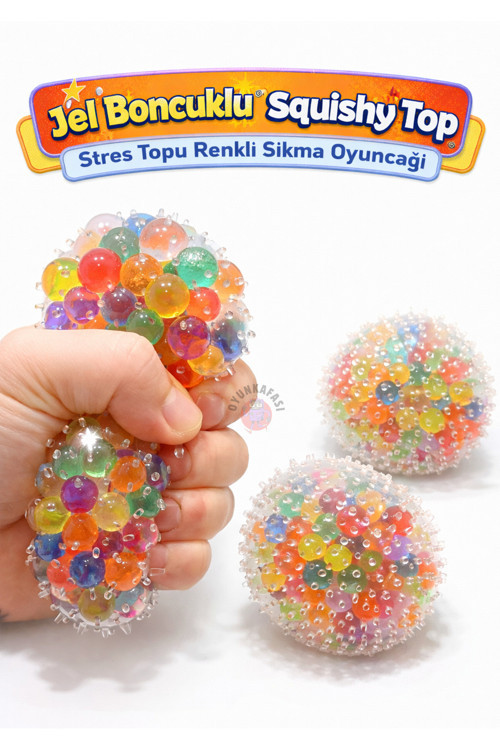 Dikenli Jel Boncuklu Stres Topu Squishy Oyuncak Dayanıklı Tasarım
