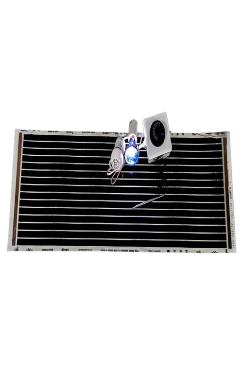 25X80 Çift Duylu Analog Termostatlı Kırmızı100Wrenkli Isı Ampüllü Full Set Karbon Film Isıtıcı