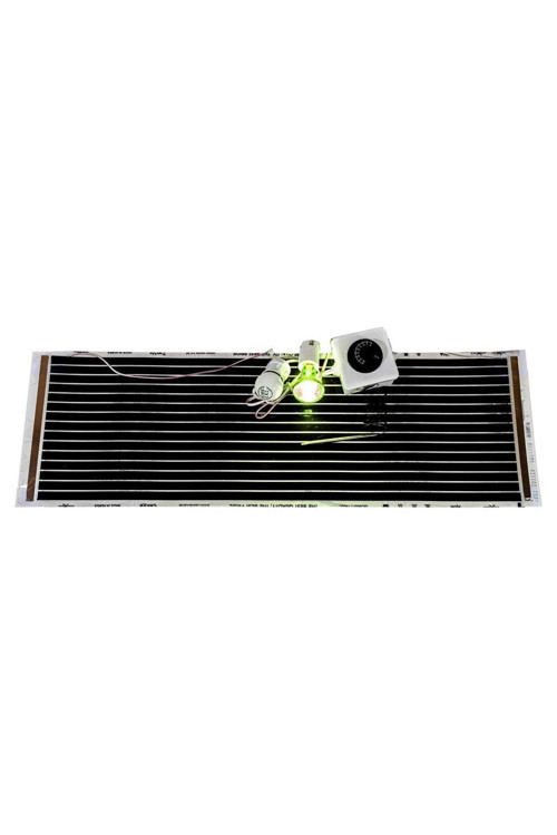 25X80 Çift Duylu Analog Termostatlı Yeşil Renkli Isı Ampüllü Full Set Karbon Film Isıtıcı