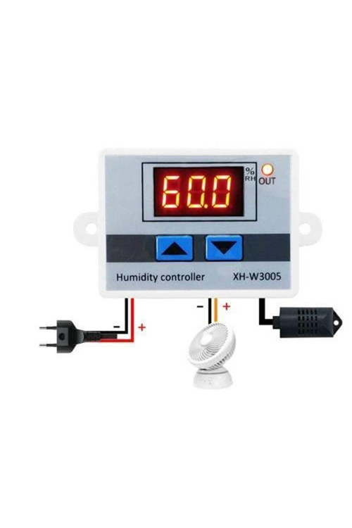 Xh-W3005 220V Dijital Nem Kontrol Cihazı 1500W Kuluçka Sera Soğuk Hava Depo Ve Mantarhaneler Için